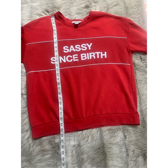 Forever 21 Sassy Since Birth Red Pullover Sweatshirt Large - Picture 5 of 6